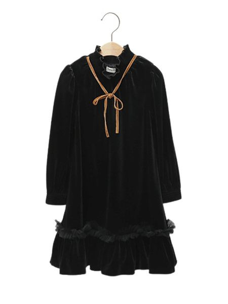 Új modell téli ruha lányoknak hosszú ujjal és nyakkendővel