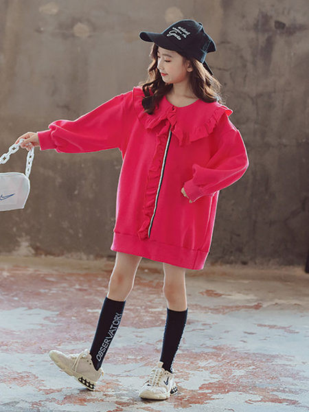 Széles mintás sportruha fürtös lányoknak