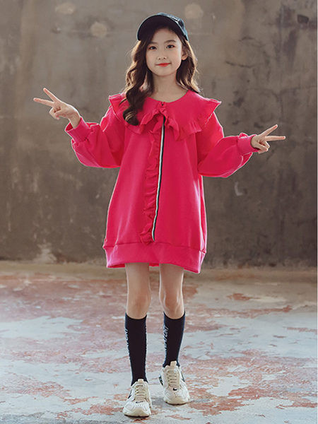 Széles mintás sportruha fürtös lányoknak