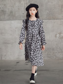 Ležerna duga haljina za djevojčice sa cvjetnim motivima