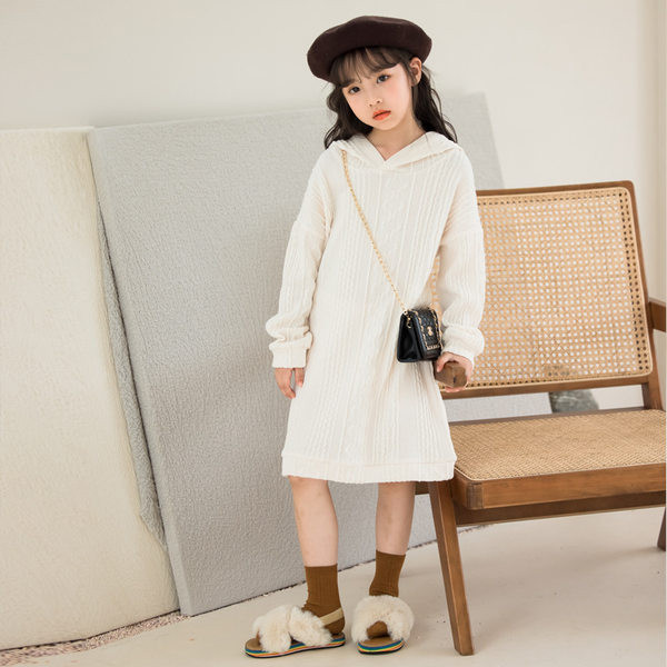 Lezser lányok őszi téli ruha kapucnival és hosszú ujjú