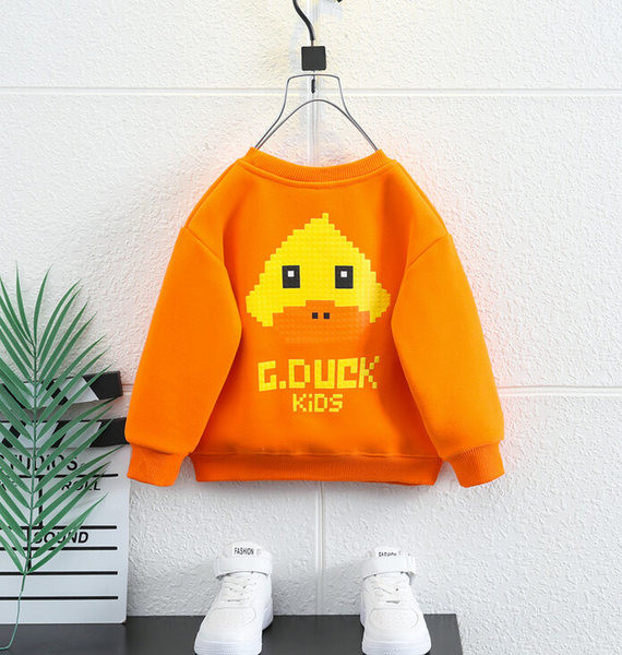 Hanorac pentru băieți pentru copii cu căptușeală din puf și decolteu O