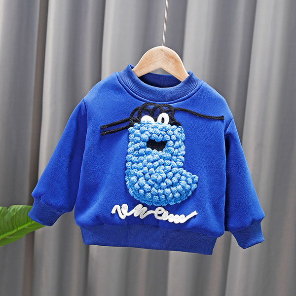 Dječji sweatshirt za dječake s 3D efektom i natpisom