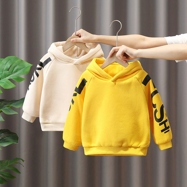 Moderna majica za dječake s toplom postavom i kapuljačom