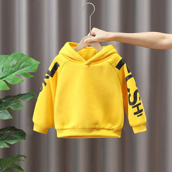 Moderna majica za dječake s toplom postavom i kapuljačom