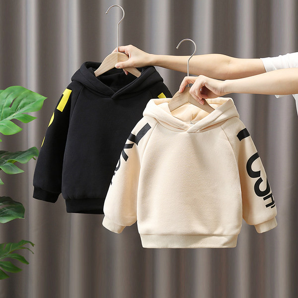 Moderna majica za dječake s toplom postavom i kapuljačom