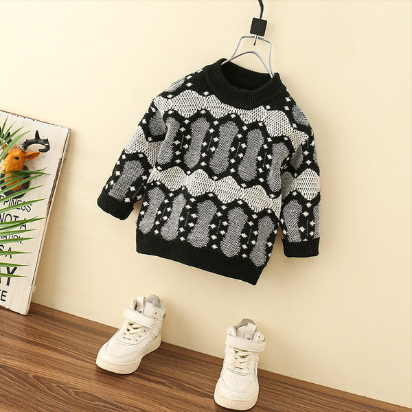 Dječji džemper u dvije boje sa vezom