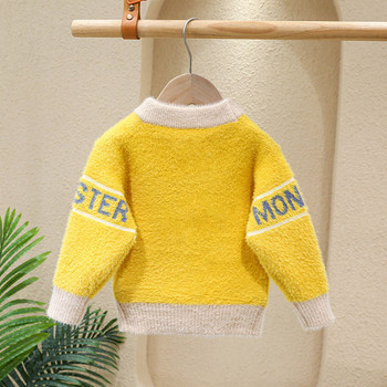 Нов модел детски пуловер с бродерия за момчета