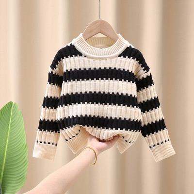 Pulover de iarna pentru baieti cu decolteu oval