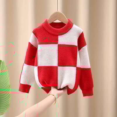 Dviejų spalvų vaikiškas megztinis berniukams