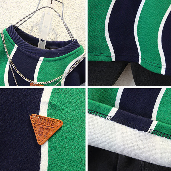 Vaikiška rudeninė palaidinė berniukams su metaliniu elementu