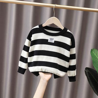 Pulover cu decolteu în dungi pentru copii pentru băieți