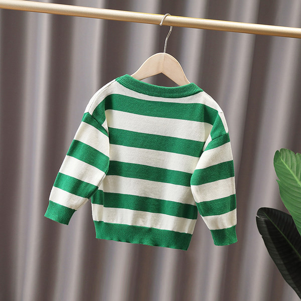 Pulover cu decolteu în dungi pentru copii pentru băieți