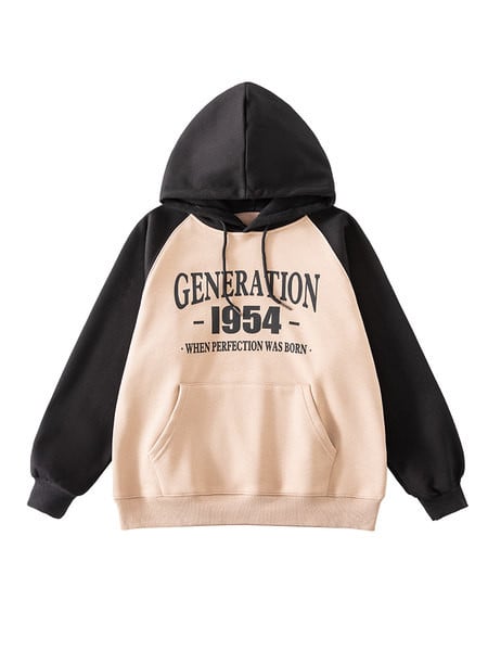 Hanorac casual cu imprimeu cu litere pentru baieti