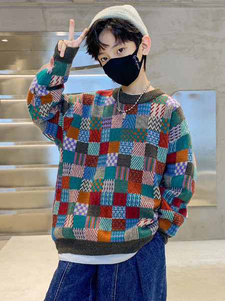 Pulover de toamnă cu mânecă lungă, cu gâtul turn, pentru băieți