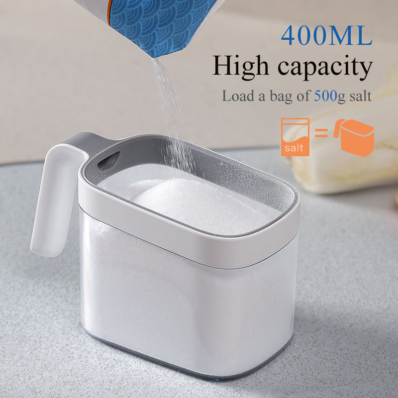 Prie sienos tvirtinamas prieskonių stovo organizatorius cukraus dubenėlis, druskos plaktuvas Prieskonių indelis Prieskonių dėžutės su šaukštais Virtuvės reikmenų laikymo rinkinys