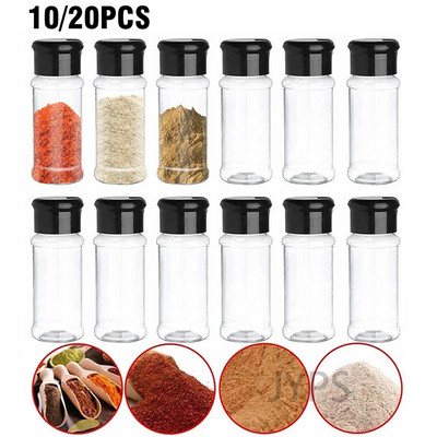 10/20 buc Borcane pentru condimente Agitatoare de sare și piper Borcan de condimente Organizator de condimente Plastic nu conține BPA Zahăr de bucătărie