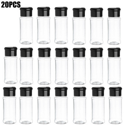 10/20 vnt Indeliai prieskoniams Druskos ir pipirų plaktuvai Prieskonių stiklainis prieskonių organizatorius Plastikas, kuriame nėra BPA, virtuvės cukraus dubuo