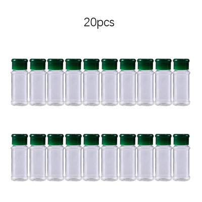 5-20 buc borcane din plastic de 100 ml pentru condimente Set de agitatoare de sare și piper Set borcan de condimente pentru grătar Cutie de piper Sticla de condimente Gadget de bucătărie