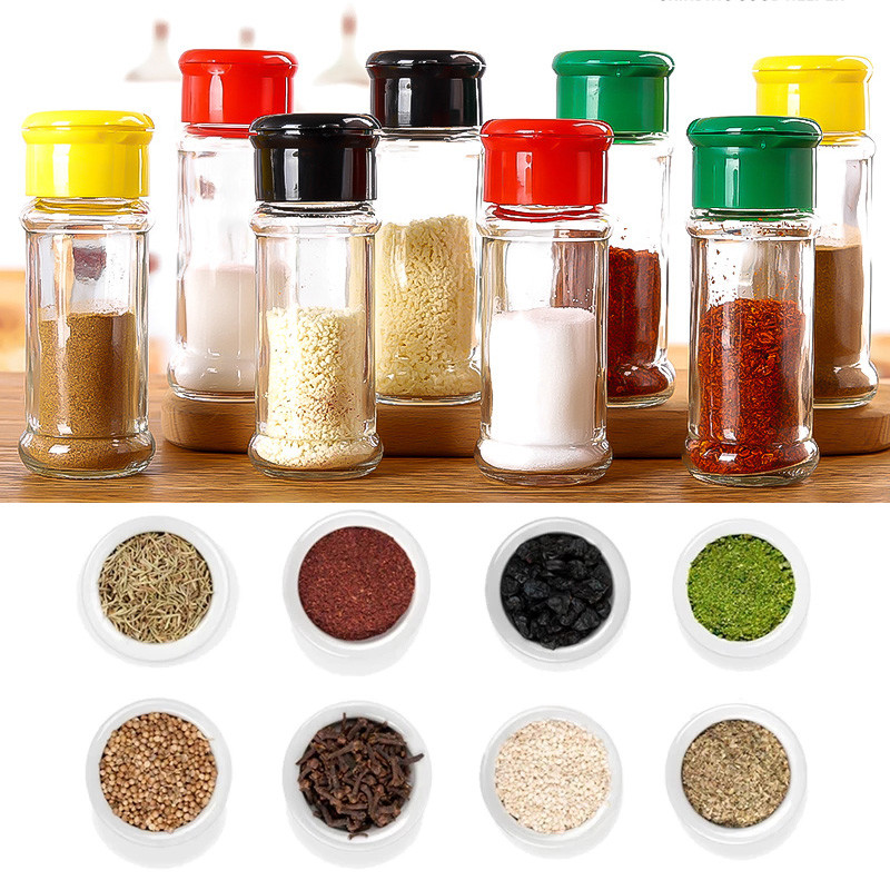 5-20 buc borcane din plastic de 100 ml pentru condimente Set de agitatoare de sare și piper Set borcan de condimente pentru grătar Cutie de piper Sticla de condimente Gadget de bucătărie