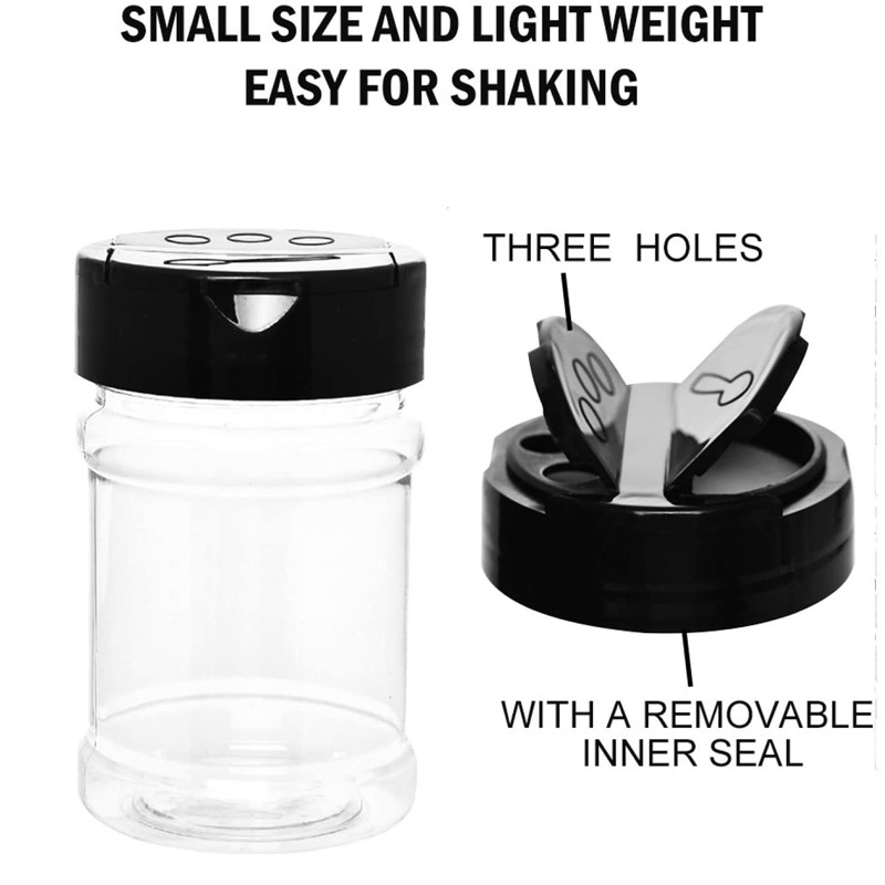 Set de recipiente pentru condimente 5/10/20 buc. Agitatoare pentru sare și piper Recipient de depozitare pentru condimente fără BPA, Raft pentru condimente, borcan de bucătărie cu etichetă