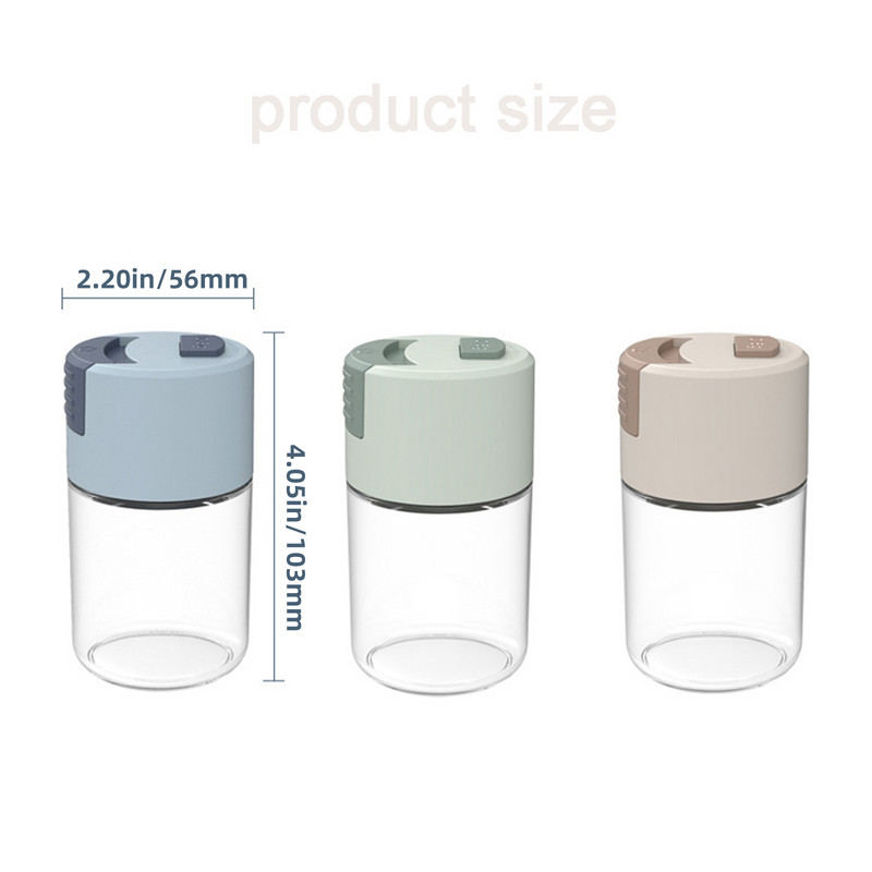 0,5 g Dozator de sare de tip împingere Salină Sticla de zahăr Condimente Piper Săruri Borcan de condimente Săruri Rezervor Sticla de condiment