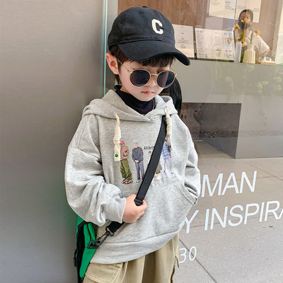 Hanorac casual cu glugă aplicată pentru băieți