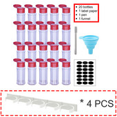 5/10/15/20 vnt Prieskonių stiklainiai su etiketėmis Plastikiniai skaidrūs prieskonių buteliai, skirti prieskoniams pipirams, druskai, kokainai, virtuvės prieskonių stiklainiui