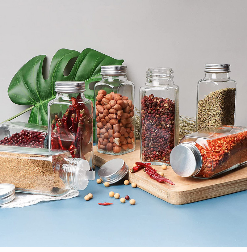 Borcane pentru condimente 12 buc. Organizator de bucătărie Raft pentru condimente Set de vase de condimente Sare și piper Instrumente pentru condimente Sticle Seturi de gadgeturi de bucătărie