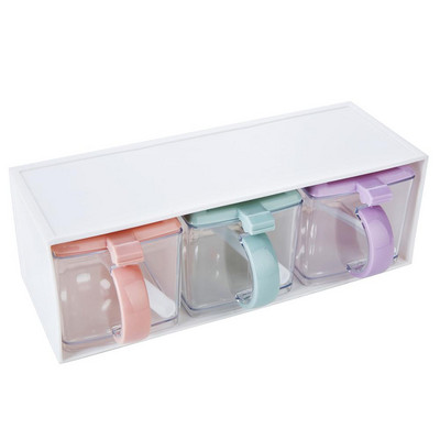 Cutie de condimente Borcane Raft pentru condimente Recipient pentru sare și piper Borcane pentru condimente de bucătărie Cutii pentru piagă Sticle pentru condimente Oală pentru grătar