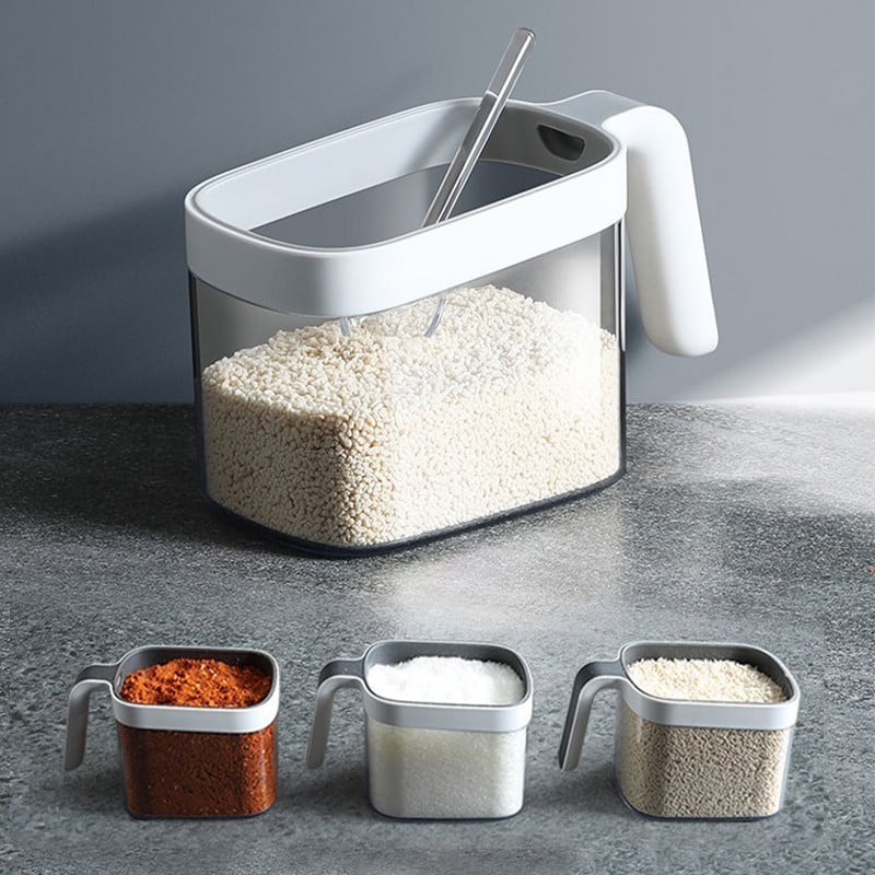 Köögi seinale kinnitatav vürtsiriiul Suhkrukauss soolatops Vürtsikonteinerite karbid lusikatega Korraldaja Köögiriistade hoiukomplektid