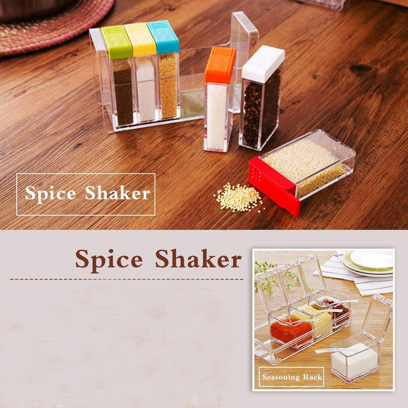Konyhai Fűszertartó Fűszerdoboz Konyhai Fűszertároló Palackok Átlátszó Sópor Doboz Szerszám