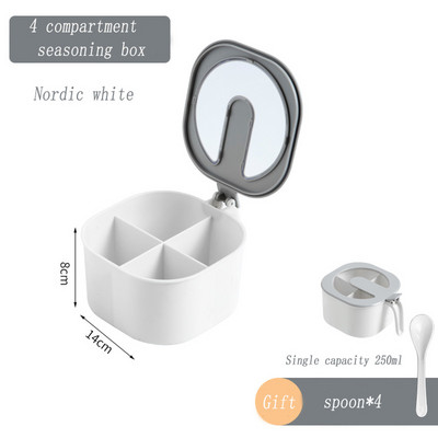 Sütőtök fűszeres dobozok Só-bors fűszeres üveg fedővel Átlátszó fűszertartó edény fűszertároló doboz Konyhai fűszeres doboz