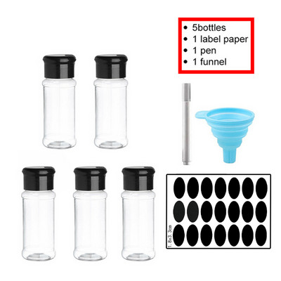 5/10/15/20 DB Fűszeres tégelyek Só-bors shaker Fűszeres tégely fűszeres Műanyag Barbecue Fűszer Konyhai Szerszám