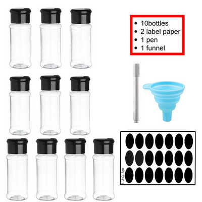 5/10/15/20 DB Fűszeres tégelyek Só-bors shaker Fűszeres tégely fűszeres Műanyag Barbecue Fűszer Konyhai Szerszám