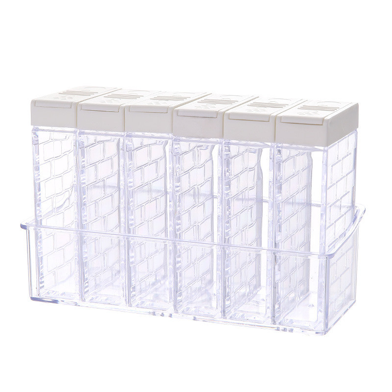 6db/Szett Fűszertároló Fűszertartó állvány Fűszerdoboz Só-borsszóró tartály Konyhai Fűszertároló Palack Szerszámok JU31804