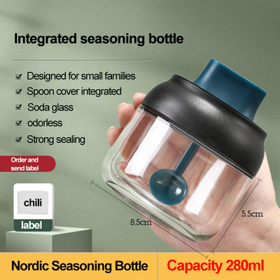 Konyhai üveg ízesítő edény fedővel Só és bors shakerek készlet ecet szójaszósz spray olajos üveg fűszeres fűszeres üveg