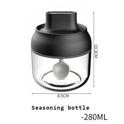 Konyhai üveg ízesítő edény fedővel Só és bors shakerek készlet ecet szójaszósz spray olajos üveg fűszeres fűszeres üveg