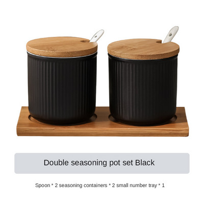 Morandi värviline maitseainepurk Kodumajapidamises kasutatav keraamiline soolapudel Suhkrukauss, õlipudel maitseainepurk Lihtne köögividinate komplekt