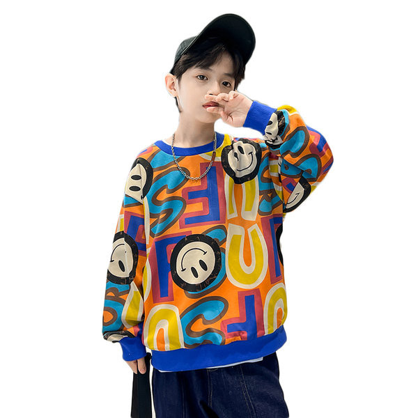 Spalvingi vaikiški megztiniai su ovalia iškirpte