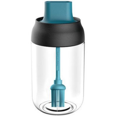 250 ml-es Fűszerüveg kupak Lezárt Cruet Fűszeres Fűszeres tégelyek Fedős Kanál fűszerekhez Borspalackok Sószórók Konyhai tároló