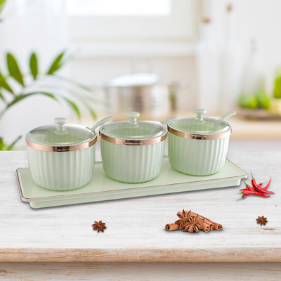 Cutie de condimente de glutamat monosodic de sare de lux Sarer de sare de lux Set de combinație de condimente cutie de condimente