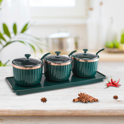 Cutie de condimente de glutamat monosodic de sare de lux Sarer de sare de lux Set de combinație de condimente cutie de condimente