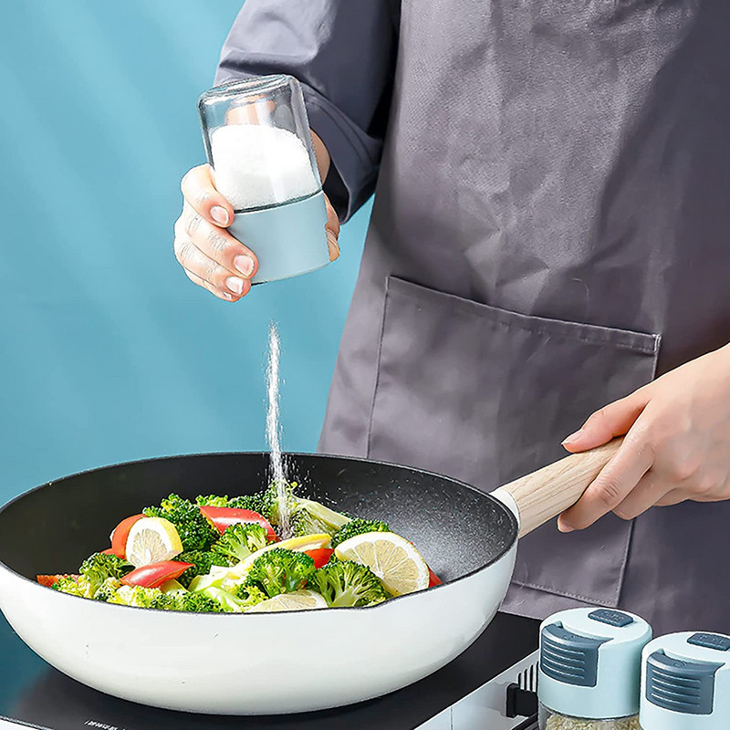 Adagoló só és cukor shaker Push típusú ételízesítő vezérlő palack Fűszerezés szervező Fűszer adagoló paprika kakaóliszthez