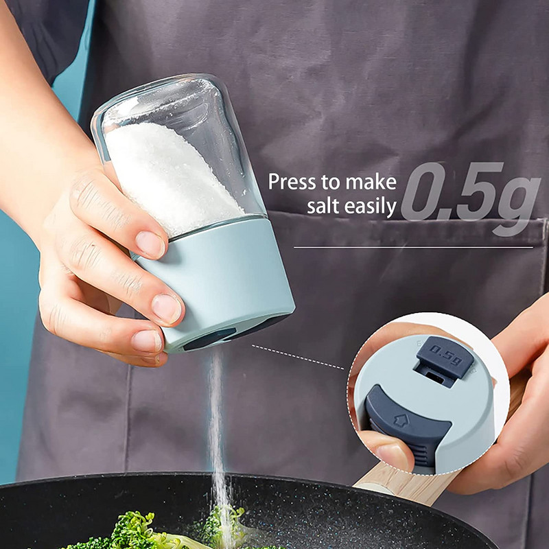 Adagoló só és cukor shaker Push típusú ételízesítő vezérlő palack Fűszerezés szervező Fűszer adagoló paprika kakaóliszthez