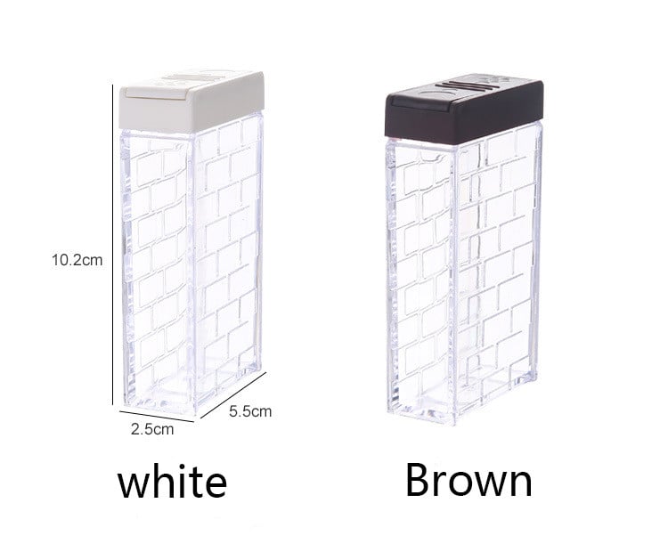 Set borcan transparent pentru condimente Sticla de condimente de sare și piper Capac colorat Recipient de depozitare pentru condimente de bucătărie