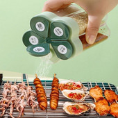 Ízesítő tégelyek integrált 5 rács Só- és borsszórók Konyhai fűszerdoboz kültéri grillfűszeres tégely Gyógynövény- és fűszereszközök