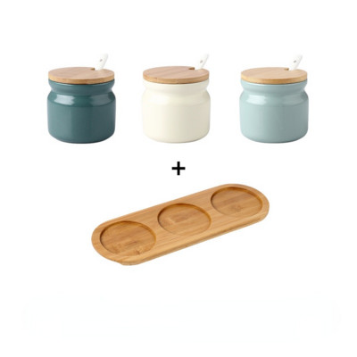 Suport pentru condimente din ceramică nordică Saliera Piper Oțet Sticlă de ulei Zahăr Chili Cutie Condimente Condimente Set Borcane de depozitare Bucătărie de acasă