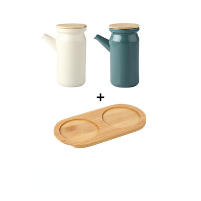 Suport pentru condimente din ceramică nordică Saliera Piper Oțet Sticlă de ulei Zahăr Chili Cutie Condimente Condimente Set Borcane de depozitare Bucătărie de acasă