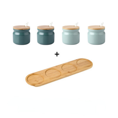 Suport pentru condimente din ceramică nordică Saliera Piper Oțet Sticlă de ulei Zahăr Chili Cutie Condimente Condimente Set Borcane de depozitare Bucătărie de acasă